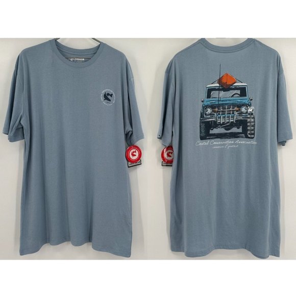 CCA Other - CCA Bronco Fishing Rig Short Sleeve T-Shirt Blue XL Men's Coastal Conservation